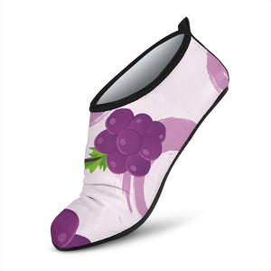 Cute Grape Pattern Aqua Shoes