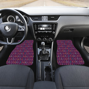 Eiffel Tower Pattern Print Design 05 Front Car Mats