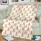 Golden Retriever Pattern Print Design 01 Premium Blanket