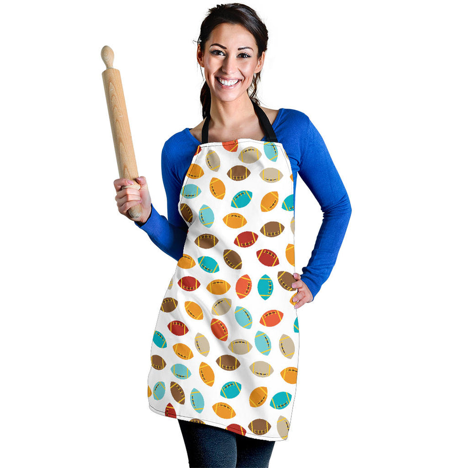Colorful American Football Ball Pattern Adjustable Apron