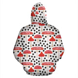 Red Mushroom Dot Pattern Men Women Pullover Hoodie