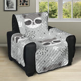 Cute raccoons leaves dot Recliner Cover Protector