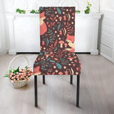 Fox Leaves Mushroom Pattern Dining Chair Slipcover