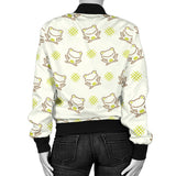 Cute Cartoon Frog Baby Pattern Women'S Bomber Jacket