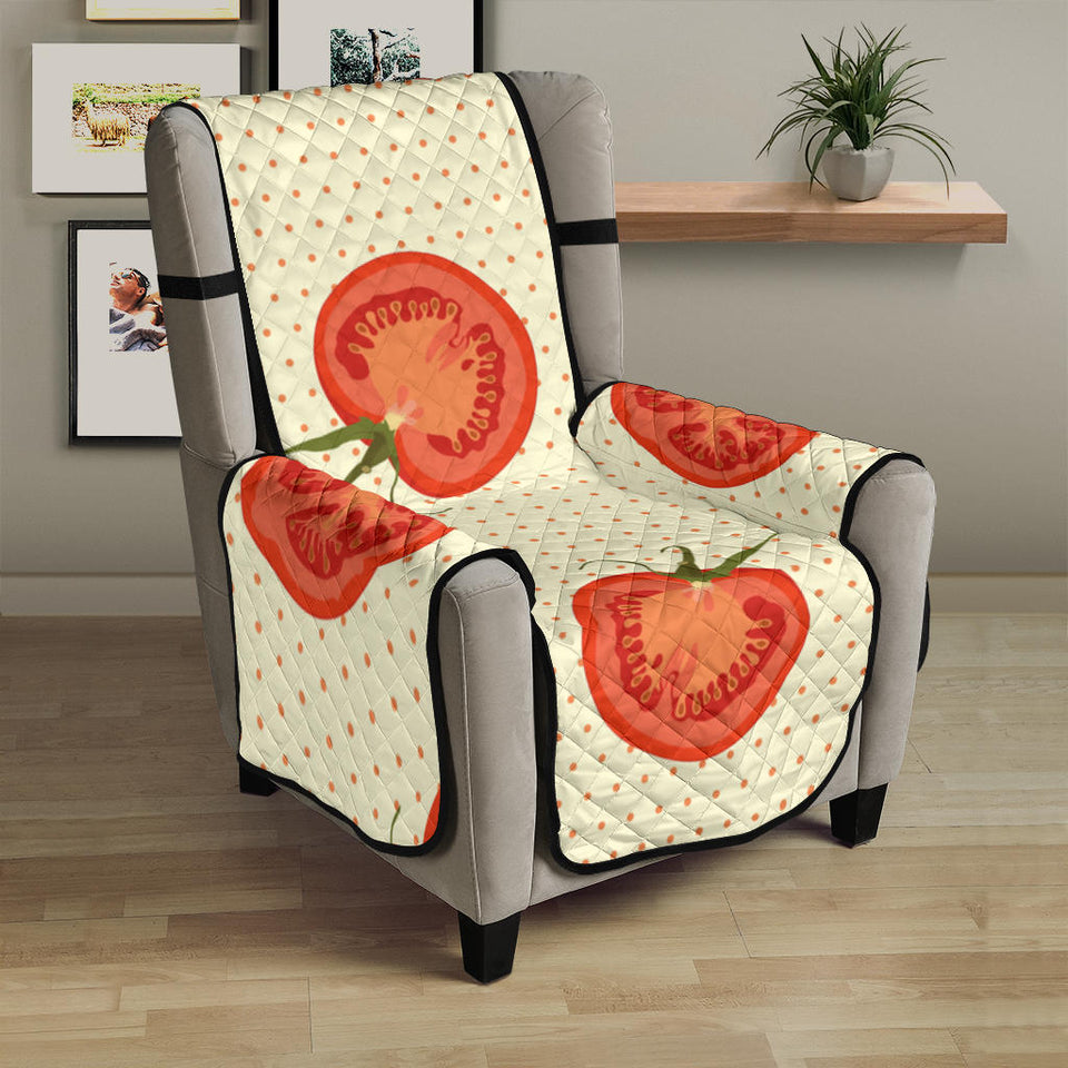 Tomato dot background Chair Cover Protector