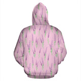 Lavender Pattern Pink Background Men Women Pullover Hoodie
