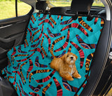 Boomerang Australian Aboriginal Ornament Blue Background Dog Car Seat Covers
