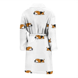 Cute Beagle Dog Sleeping Pattern Men'S Bathrobe
