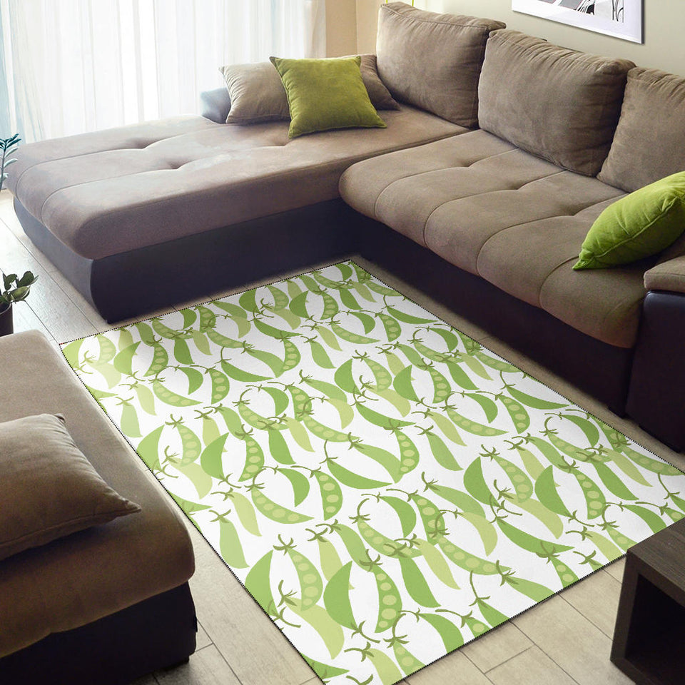 Green Peas Pattern Print Design 03 Area Rug