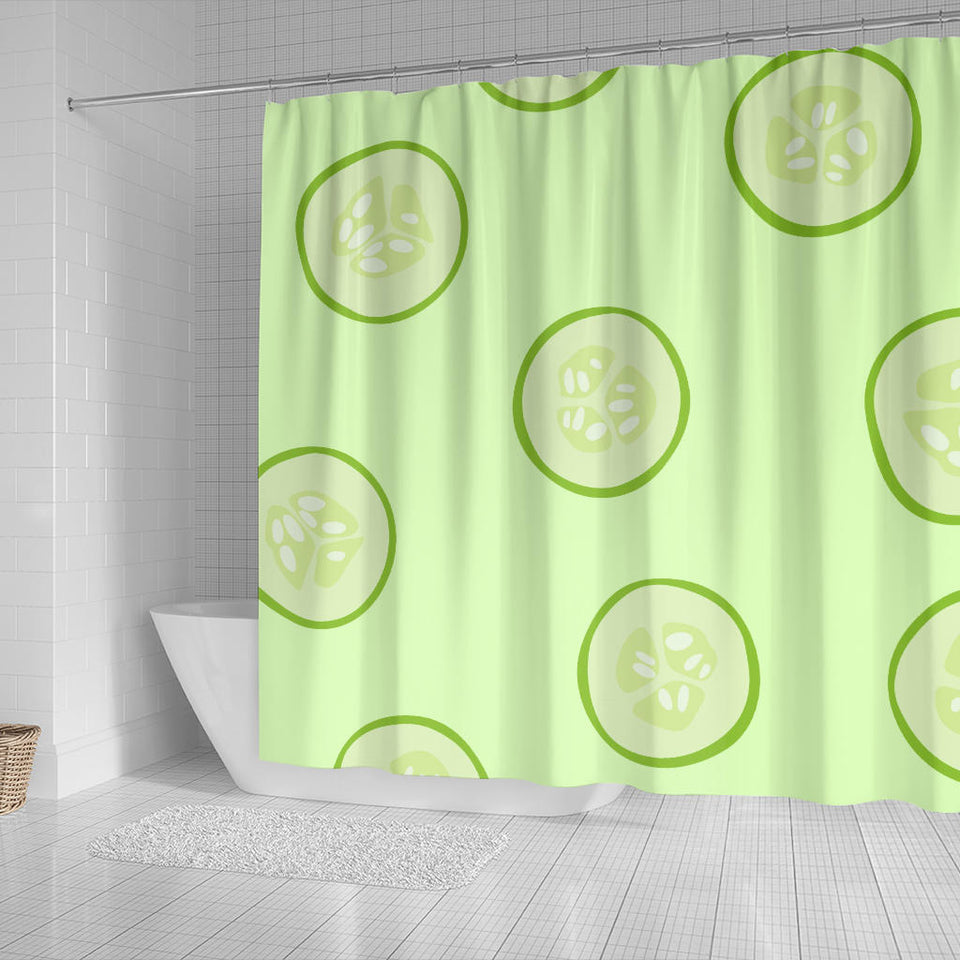Cucumber Pattern Shower Curtain Fulfilled In US