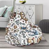 Cute Nautical Steering Wheel Anchor Pattern Bean Bag Cover