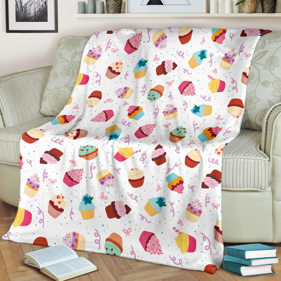 Cake Cupcake Design Pattern Premium Blanket