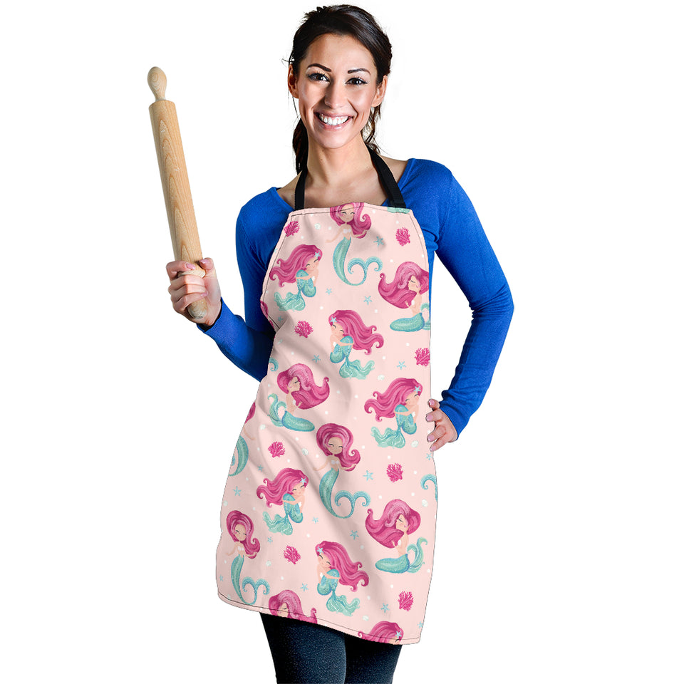 Cute Little Mermaid Pattern Adjustable Apron