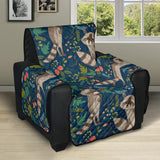 Raccoon tropical leaves pattern Recliner Cover Protector