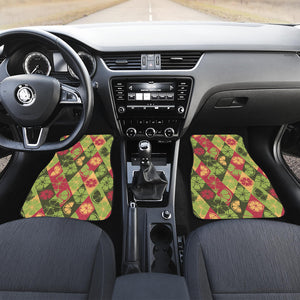 Cool Geometric Lime Pattern Front Car Mats