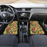 Cool Geometric Lime Pattern Front Car Mats