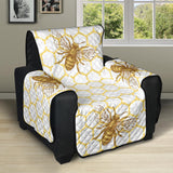 Bee honeycomb seamless design pattern Recliner Cover Protector