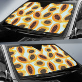 Watercolor Papaya Pattern Car Sun Shade
