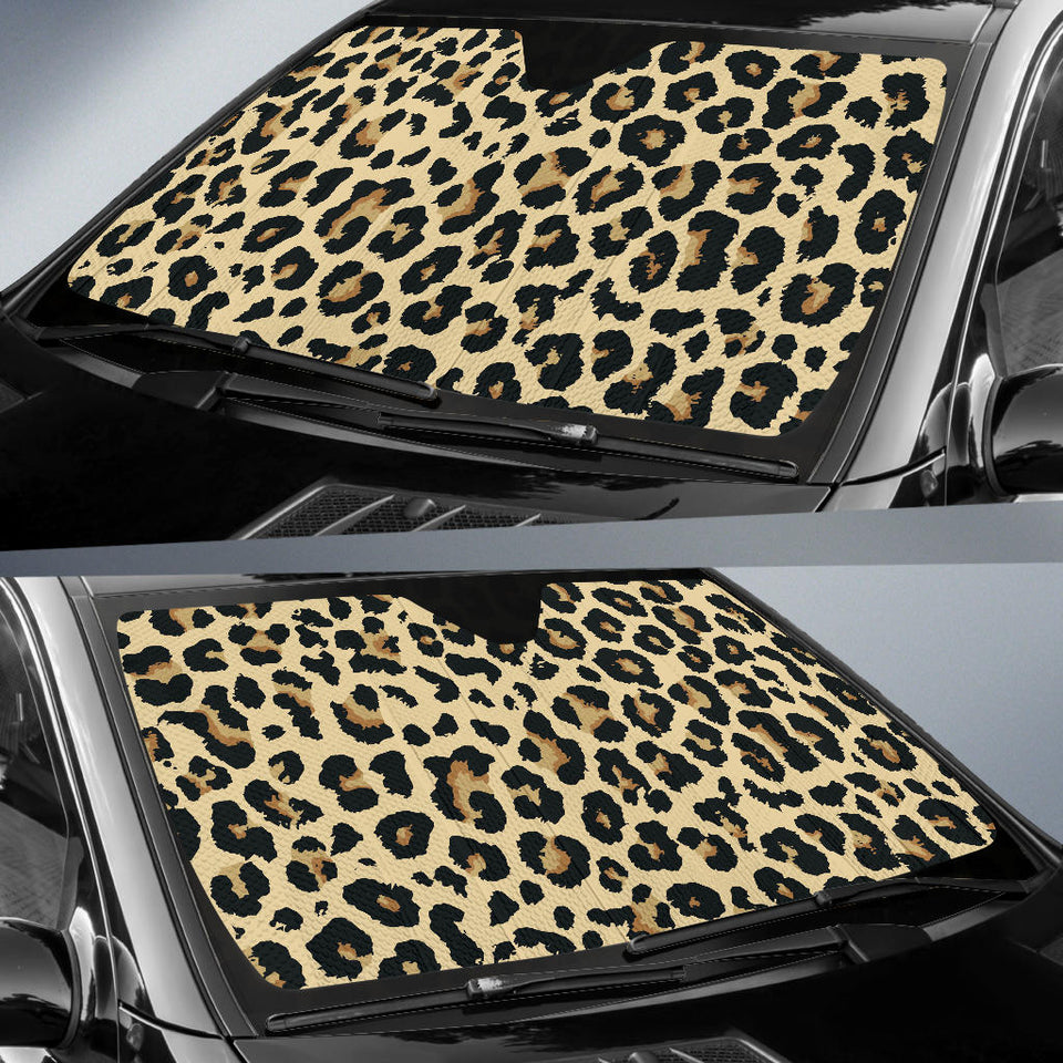 Leopard Print Design Pattern Car Sun Shade