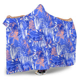 White Bengal Tigers Pattern Hooded Blanket