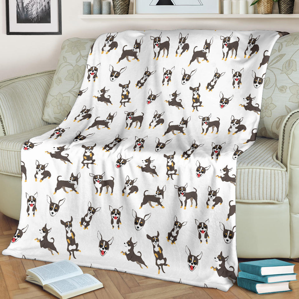 Chihuahua Dog Pattern Premium Blanket