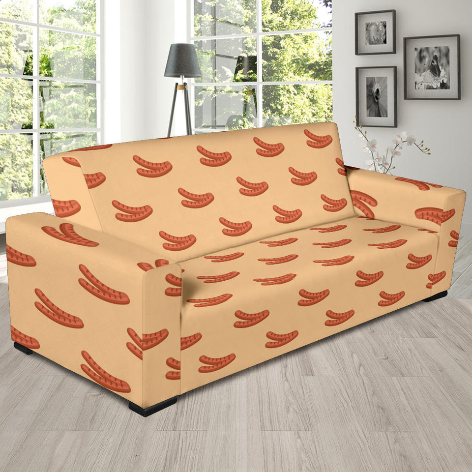 Sausage Pattern Print Design 03  Sofa Slipcover