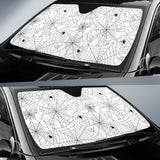 Spider Web Cobweb Pattern White Background Car Sun Shade