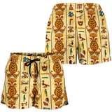 Egypt Hieroglyphics Pattern Print Design 04 Women Shorts