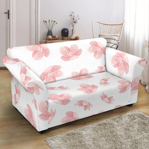 Pink Sakura Cherry Blossom Pattern Loveseat Couch Slipcover