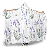 Hand Painting Watercolor Lavender Hooded Blanket