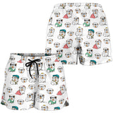English Bulldog Pattern Print Design 03 Women Shorts