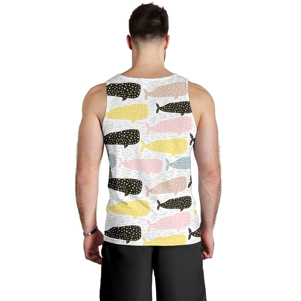 Whale dot pattern Men Tank Top