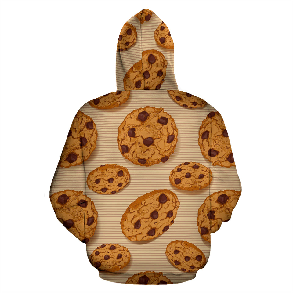 Cookie Pattern Zip Up Hoodie