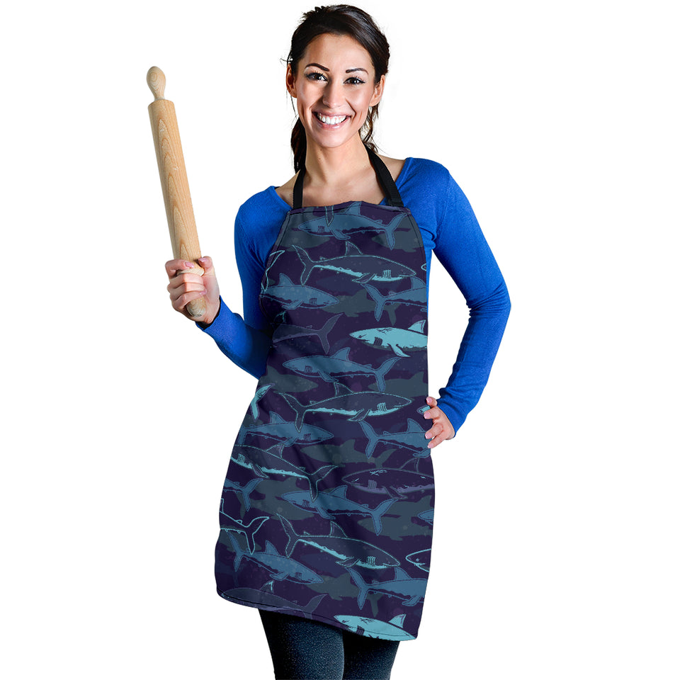 Shark Pattern Adjustable Apron