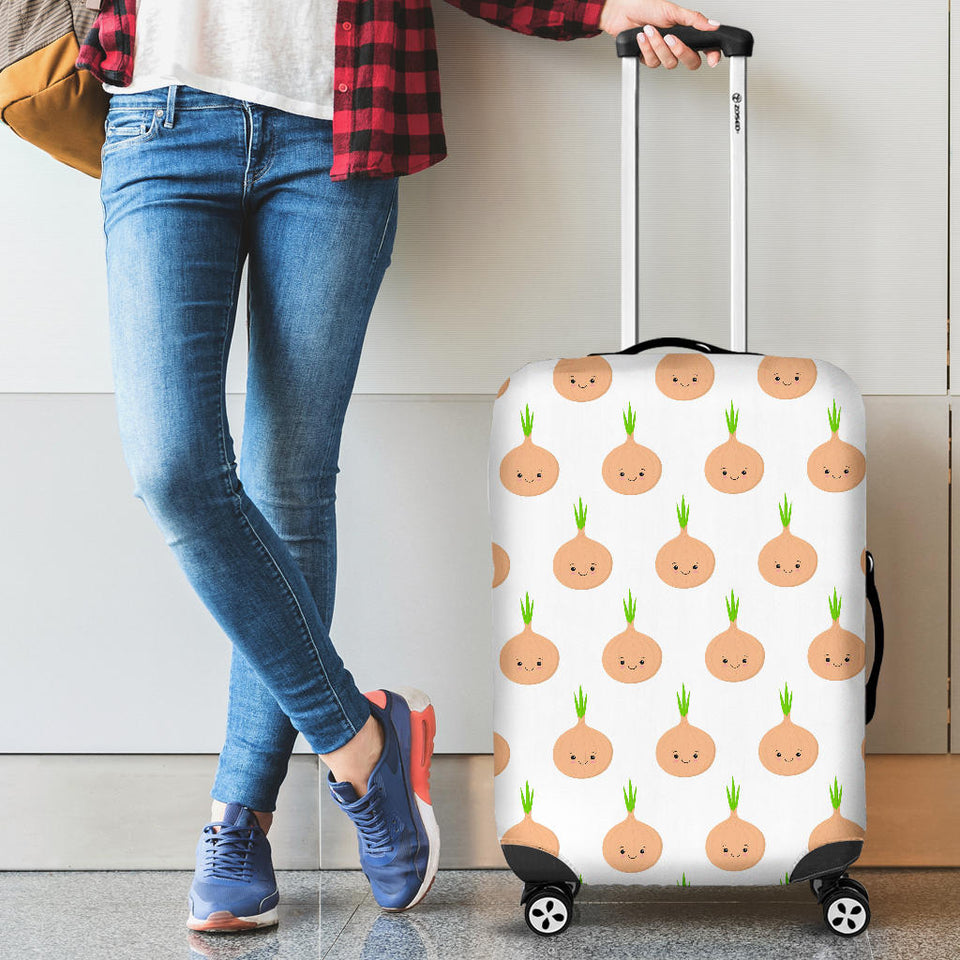 Cute Onions Smiling Faces Luggage Covers