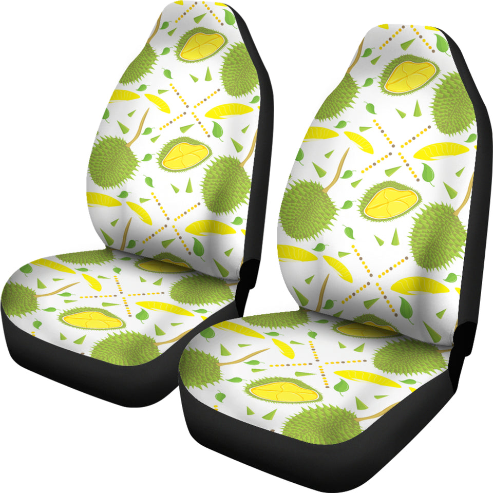 Durian Pattern Background Universal Fit Car Seat Covers