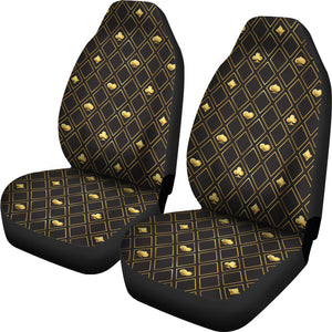 Casino Cards Suits Pattern Print Design 01 Universal Fit Car Seat Covers