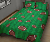 American football ball field background Quilt Bed Set