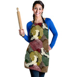 Japanese Cranes Flying Forest Dot Pattern Adjustable Apron