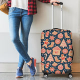 Christmas Gingerbread Cookie Pattern Cabin Suitcases Luggages