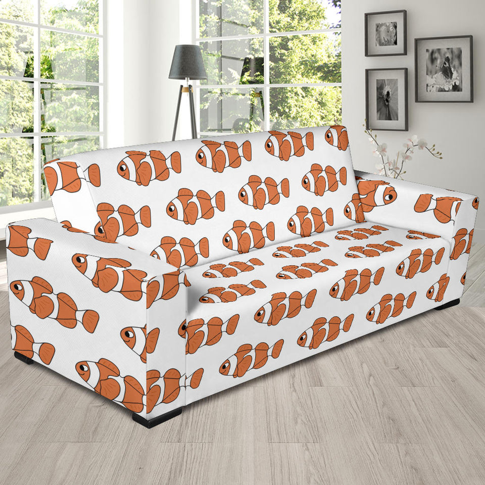 Clown Fish Pattern Print Design 05 Sofa Slipcover