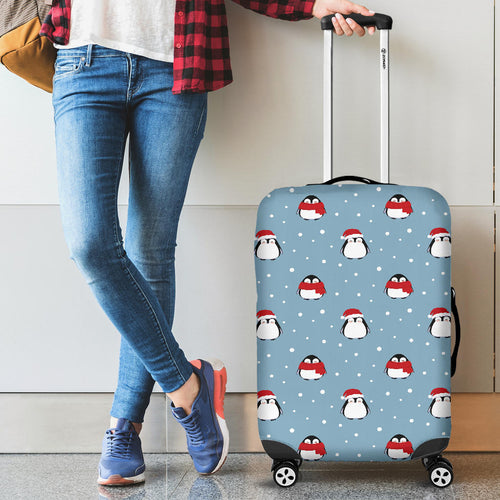 Cute Penguin Christmas Snow Pattern Cabin Suitcases Luggages