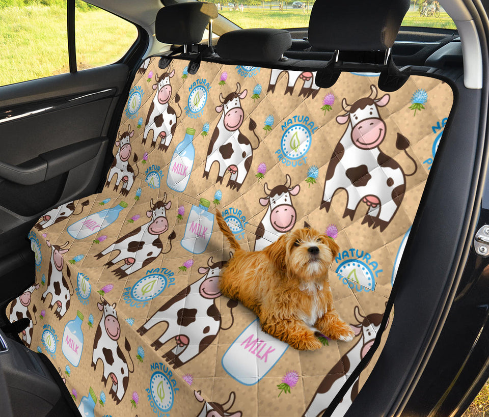 Cow Bottle Of Milk Pattern Dog Car Seat Covers