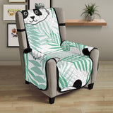 Panda pattern tropical leaves background Chair Cover Protector