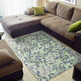 Hand Drawn Blueberry Pattern Area Rug