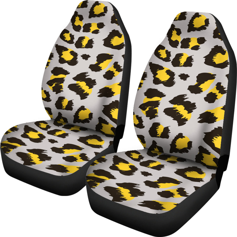 Gray Leopard Print Pattern Universal Fit Car Seat Covers