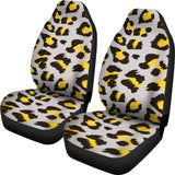 Gray Leopard Print Pattern Universal Fit Car Seat Covers