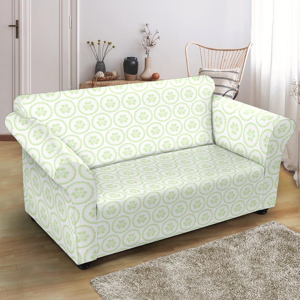 Cucumber Pattern Background Loveseat Couch Slipcover