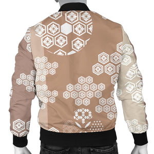Beautiful Hexagon Japanese  Pattern Men'S Bomber Jacket