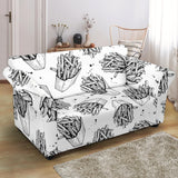 Hand Drawn French Fries Pattern Loveseat Couch Slipcover